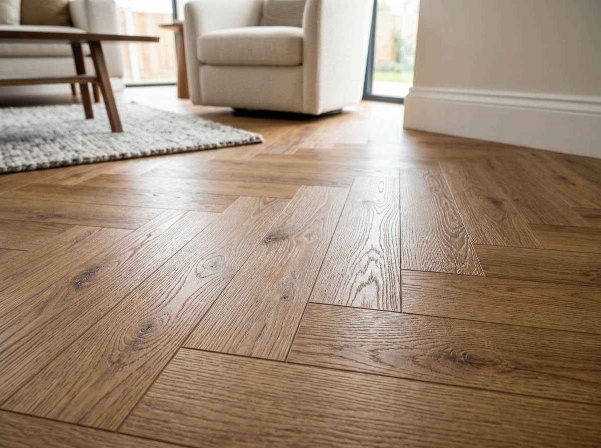 High-quality Luxury Vinyl Tile flooring installation by The Fuentes Group